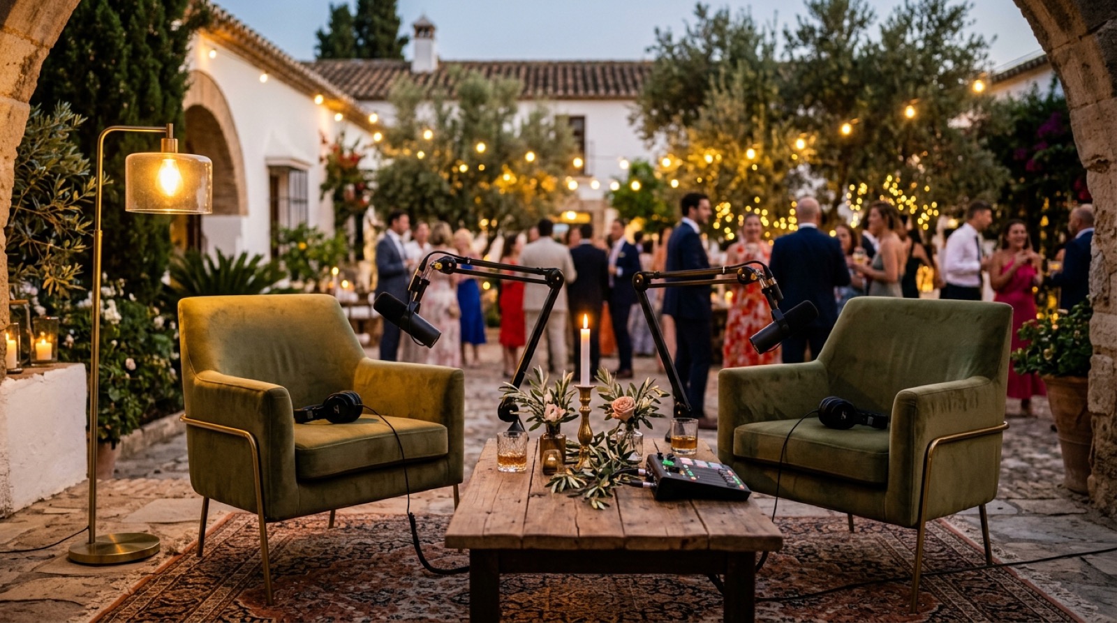 Plató boutique de videopodcast para bodas en Málaga